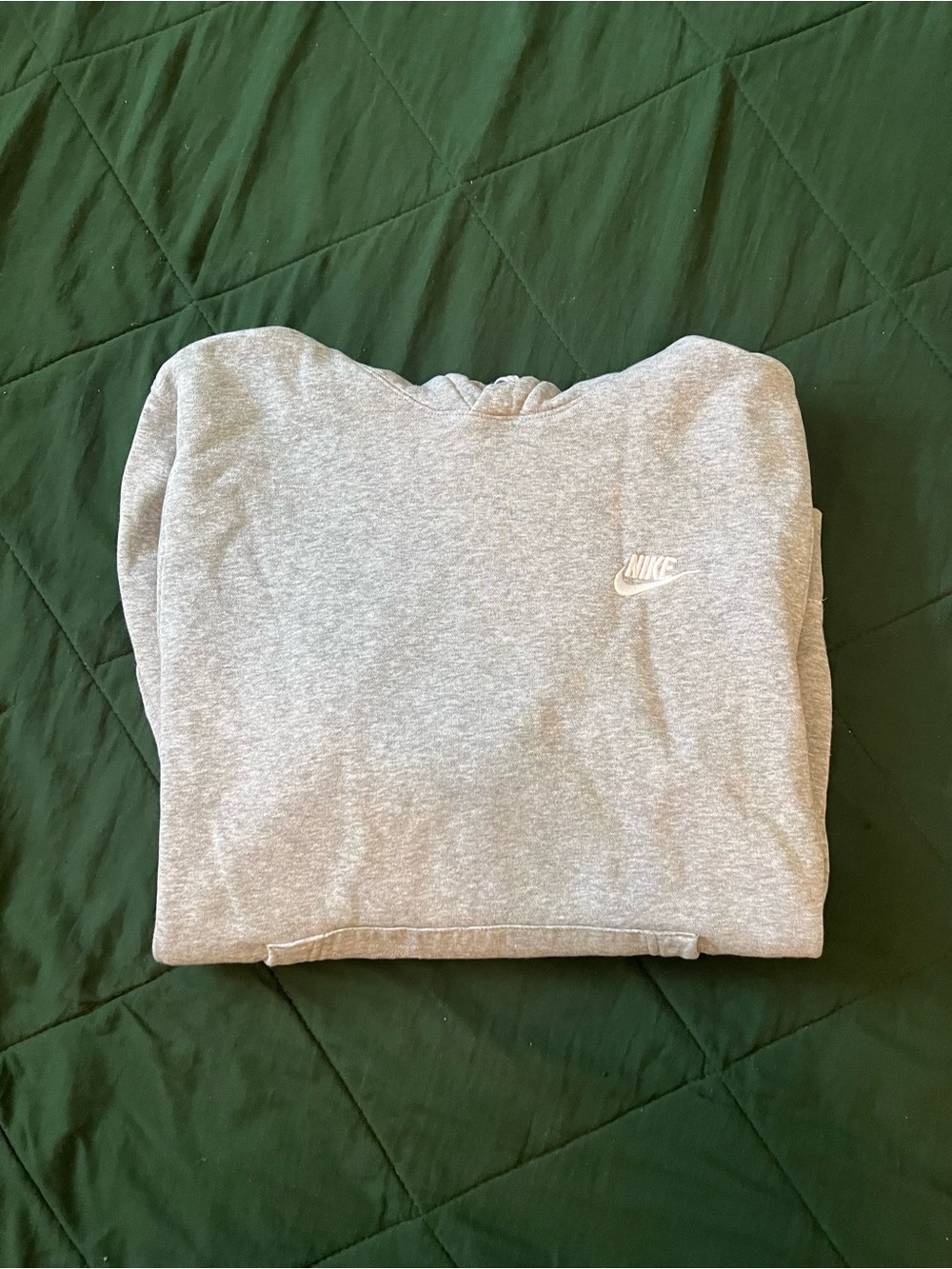 Nike Light Gray Crewneck Sweatshirt with Small White Swoosh